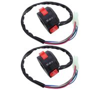 OSOLADY 2pcs Start Kill Switch for 50cc-250cc Quad Bike | 3 Functions ATV Starter Switch | Motorbike Replacement Assembly for 7/8" 22mm Handlebar | Compatible with Most ATVs