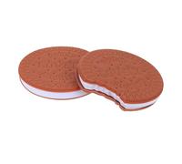 OSOLADY 2pcs Sticky Memo Pads Portable Self-adhesive Note Pads Cookies Shaped Paper Funny Adorable Design Won't Leave A Mark Not Easy to Penetrate Practical