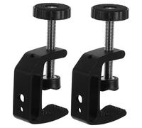 OSOLADY 2Pcs Table Mount Clamps Aluminum C Type Clamp for Woodworking Sturdy and Stable Tabletop Fixing Support for Multi Use Applications