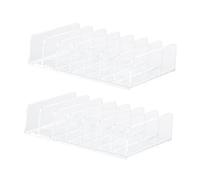 OSOLADY 2pcs Transparent Eyeshadow Organizer Multi Makeup Holder for Vanity Durable Cosmetic Storage Box for Lipstick Nail Polish Brushes and More for Daily Use