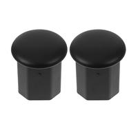 OSOLADY 2pcs Universal Fit Hockey Stick End Caps Made of Sturdy Tpe Material Octagonal Shape and Easy Installation, Black Hockey Stick End Protector Cover for Secure Grip and Replacement
