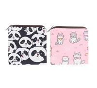 OSOLADY 2pcs Waterproof Sanitary Napkin Holder Bags Made of Polyester with Lovely Cartoon Shape for Everyday Storage and Travel Random Color