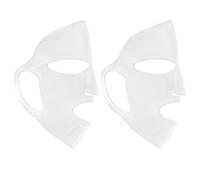 OSOLADY 2pcs White Panda Silicone Face Mask Covers with Earhooks, Non-Skid and Comfortable to Wear, for Home Beauty Care and Moisturizing Facial Treatments