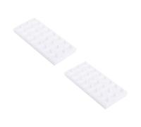 OSOLADY 2pcs White Plastic Rubber Watercolor Paint Box Palette with Divided Grids for Easy Storage, Lightweight Design, for Painting Supplies and Professional Artists