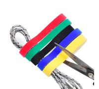 OSOLADY 2X 100cm Red Nylon Cable Straps Hook and Loop Fastening Cable Ties Adjustable and Reusable for Power and Computer Office Organizer Management