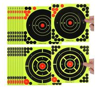 OSOLADY 30 Pcs Adhesive Aiming Papers for Shooting Targets, Fluorescent Paper Stickers with High Visibility and Easy to Use Design, Suitable for Outdoor Sports and Team Practice
