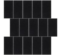 OSOLADY 30 Sets Black Double Sided Adhesive Tape with Super Strong Backing for Carpet Joining and Home Decoration, Made of Sturdy Nylon and Polyester, Quick Installation for Organization