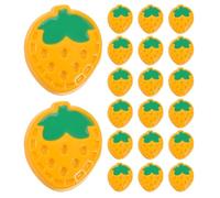 OSOLADY 30pcs Cute Strawberry Resin Buttons Set, Sweet Fruit Shaped Sewing Buttons, Versatile Embellishments for Kids Clothing, Cardigans, Sweaters & DIY Craft Decor Yellow