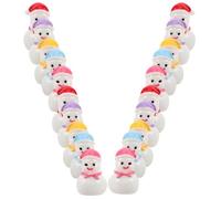 OSOLADY 30pcs Dollhouse Snowman Accessories Home Decor Tabletop Mini Snowman Decor Christmas Bowl Fillers Resin Miniature Pendant Winter Wonderland Miniatures Christmas Party Favors
