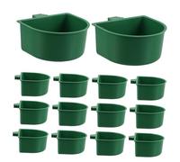 OSOLADY 30pcs Mini Parrot Feeding Cups with Clamp Bulk for Multiple Bird Cages Easy-clean Plastic Food and Water Bowls for Cockatiel Conure Parakeet Budgie