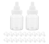 OSOLADY 36pcs Baby Shower Milk Bottles, Clear Plastic Mini Bottles Candy Jar, Mini Fillable Boxes Party Favor, Baby Shower Party Decoration