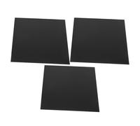 OSOLADY 3pcs Anodized Aluminum Plate Signs Black Aluminum Sheet Blanks for Office Door Wall Decor Metal Engraving Tags DIY Project
