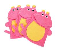 OSOLADY 3pcs Bath Sponge Glove Boys and Girls Bath Brush Loofah Scrubber for Toddlers Boy Girl Newborn Comfortable to Hold Bathing Mitts for and Random Style