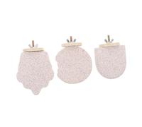 OSOLADY 3pcs Bird Beak Grinding Stone Pumice Parrot Grinding Perch Stand Platform Natural Bird Cage Accessory for Beak Wear and Claw Trimming Suitable for Parakeets Cockatiels and Conures