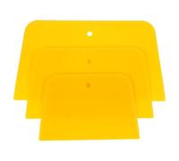 OSOLADY 3pcs Body Filler Spreaders for Auto Soft Pon Material Yellow Trapezoid Shape Prevent Deformation Sturdy Car Maintenance and Auto Body Repairing Work Tools
