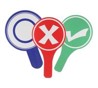 OSOLADY 3pcs Classroom Voting Paddles Handy Teacher Classroom Event Supplies 9.8x7.9in Dry Erase Surface Reusable Assorted Color Teachers Judges