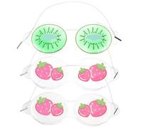 OSOLADY 3Pcs Cooling Eye Masks for Sleep Gel Cold Eye Patches with Cucumber Extract and Light Blocking Random Style