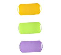 OSOLADY 3Pcs Double-Sided Exfoliating Body Scrubber Towel Set Sturdy Mesh Back Rubbing Washcloth for Shower and Bath for Men and Women Hanging Rope for Easy Storage