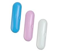 OSOLADY 3pcs Electric Toothbrush Travel Case Set with Good Sealing and Pp Material, Portable Toothbrush Holder for Travel and Bathroom Use, Unique Creative Design in Blue, Pink and White