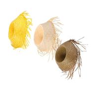 OSOLADY 3pcs Handwoven Hawaiian Straw Hat for Women, Authentic Summer Style with Photo-ready Accessory and Festive Flair, for Beach Party and Tropical Event