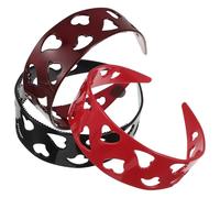 OSOLADY 3pcs Love Headband Women Headband Plastic Heart Shaped Romantic Style Comfortable Easy to Wear for Adult Wearers Indoor Office Meetings Valentine’s Day Party