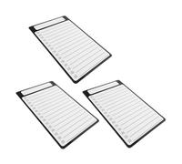 OSOLADY 3pcs Magnetic Dry Erase Board for Refrigerator, Small Pet Whiteboard with Black and White Writing Film, Fridge Grocery List and Weekly Cleaning Planner Magnet Set