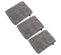 OSOLADY 3pcs Microfibre Facial Cleansing Gloves Makeup Remover Mitts for Women, Soft Exfoliating Shower and Face Washing Gloves, Grey-black, Suitable for Sensitive Skin and Daily Skincare