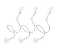 OSOLADY 3pcs Nail Charms Decors Fingernail Pendant Creative Modeling Lightweight Metal DIY Manicure Jewelry Unique Decoration for Women Party