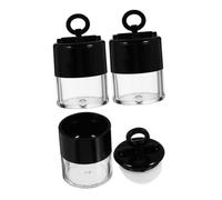 OSOLADY 3Pcs Refillable Makeup Powder Containers with Puff Portable Empty Loose Powder Boxes Compact Travel Case for Body Dusting and Cushion Foundation Storage