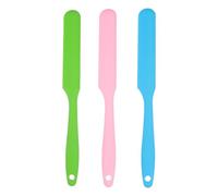 OSOLADY 3pcs Reusable Silicone Wax Sticks Non-stick Wax Spatulas Hair Removal Applicators for Body Use Mixed Colors Soft Flexible Scrapers for Home and Salon Random Color