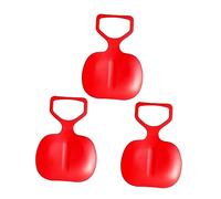 OSOLADY 3pcs Thickened Plastic Snow Sled Set Sturdy Snow Slider for Kids Random Color Children’s Grass Sledge