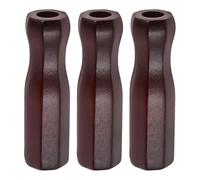 OSOLADY 3pcs Wooden Table Football Handles with Non-slip Octagon Grip, 4.91 Inch Replacement Foosball Rod Handles for Soccer Table Game Accessories, Wine Red