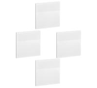 OSOLADY 4 Books Portable Note Pads with Pet Self-adhesive Sheets, White Desk Notepad for Writing down Words and Reminders, for Study and Office Use, 50 Sheets Per Book