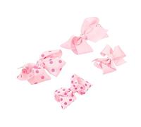 OSOLADY 4 Pcs Dot Butterfly Hair Clips Set for Kids Pink Bow Hairpins Cute Hair Accessories for Girls for Daily Wear and Special Occasions