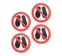 OSOLADY 4 Pcs No Step Floor Stickers Vinyl Warning Labels Do Not Step Here Adhesive Safety Signs for Office School Warehouse Industrial Use