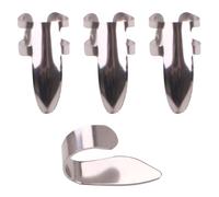 OSOLADY 4 Pieces Metal Guitar Finger Picks Set 3 Index Finger Picks Hollowed Design Sturdy Guitar Plectrum Accessories Banjo and Bass Players