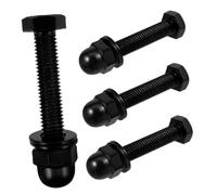 OSOLADY 4 Sets Screw Replacement Part Hexagon Socket Head Screw Bolt for Barn Door, Black High Carbon Steel, Sturdy, 4 Sets