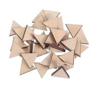 OSOLADY 40pcs Craft Wood Shapes Wood Tiles Triangular Rustic Beige Wooden DIY Craft Decoration Versatile Application for Home Decor Commercial Spaces