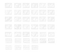OSOLADY 40pcs Letter Stencils for Painting DIY Drawing Templates in Beige Pet Material, Pattern Recognition and Hands-on Skill Cultivation, for Scrapbooking and Creative Projects