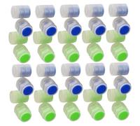 OSOLADY 40pcs Luminous Tire Valve Stem Caps, Plastic Truck Valve Stem Covers, Glow-in-the-dark Tyre Air Caps for Cars and Bikes, Fluorescent Green and Blue Dust Covers for Vehicle Wheels