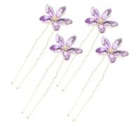 OSOLADY 4pcs Ancient Style Hairpin Rhinestone Bobby Pins Wedding Hair Accessories Vintage Rhinestone Hair Clips Bridal Headpiece for Bride