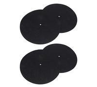 OSOLADY 4pcs Anti-static Vinyl Record Protective Mats 27cm Diameter 2mm Thick Turntable Slip Pads for Home Music Enthusiasts Disc Preservation