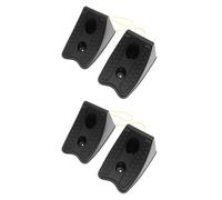 OSOLADY 4Pcs Black Plastic Car Wheel Chocks Stopper Blocks Non-Slip Tire Blocks for Camper, Trailer, Rv and Car Parking Safety