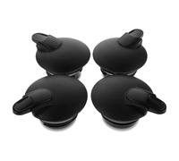 OSOLADY 4pcs Black Pp Carafe Replacement Lid for Glass Coffee Pots and Tumblers, Splash Prevention and Versatile Use, Suitable for Office Meetings and Home, Sealed Coffee Carafe