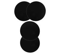 OSOLADY 4pcs Black Round Fascinator Hat Base for Women 6.7 Inch Cloth Millinery DIY Accessory Supporting Heat Transfer Printing, Professional Finish for Hat Craft and Headpiece Creation