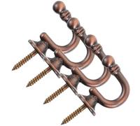 OSOLADY 4pcs Curtain Holdback Hooks Zinc Alloy Decorative Holdbacks with Simple and Unique Design for Living Room Wall Mounted Curtain Holdbacks