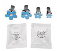 OSOLADY 4pcs Daisy Car Air Freshener Vent Clips Floral Car Diffuser Decorative Metal Alloy Accessories for Air Vent Decoration Providing Fragrance and Stylish Charm