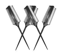 OSOLADY 4pcs Dual-sided Hair Coloring Brush Set with Sharp Tail Parting Comb High-temperature Resistant Hair Dye Applicator for Home and Salon Use Comfortable Short Bristles for Smooth