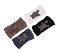 OSOLADY 4pcs Elastic Women Headbands Knitted Hairband for Ladies Girls Women Outdoor Hairbands Knitted Hair Band Fashion Hair Accessory