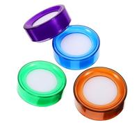 OSOLADY 4pcs Finger Wetting Sponge Cup Moistener Desktop Finger Moisture Tool for Counting Money Sorting Documents Green, Purple, Blue, Orange Sponge Cups